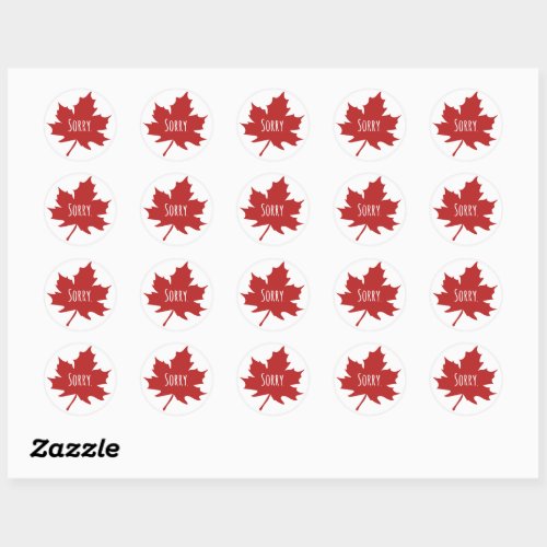 Funny Canadian Classic Round Sticker