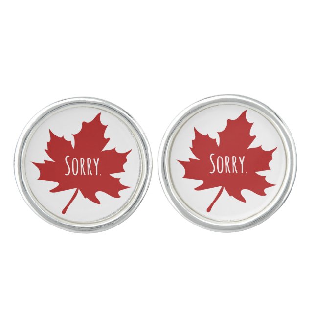 Funny Canadian Cufflinks (Front)