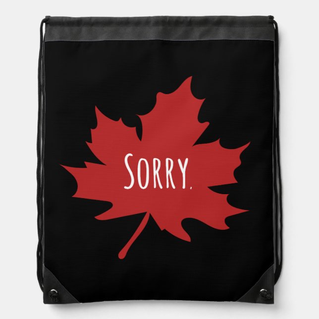 Funny Canadian Drawstring Bag (Front)