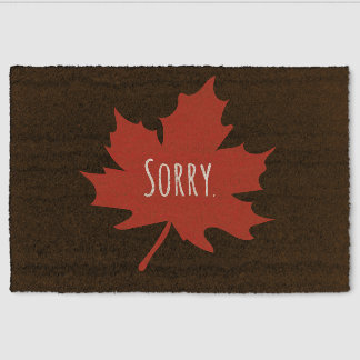 Funny Canadian Fiber Doormat
