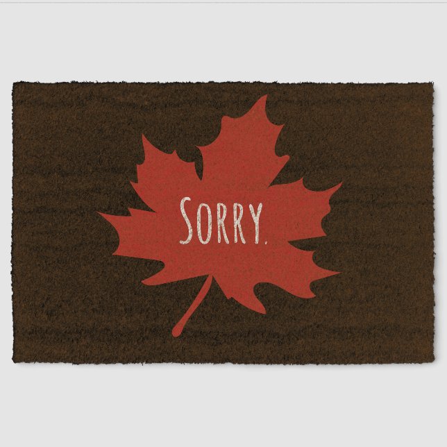 Funny Canadian Fiber Doormat (Front)