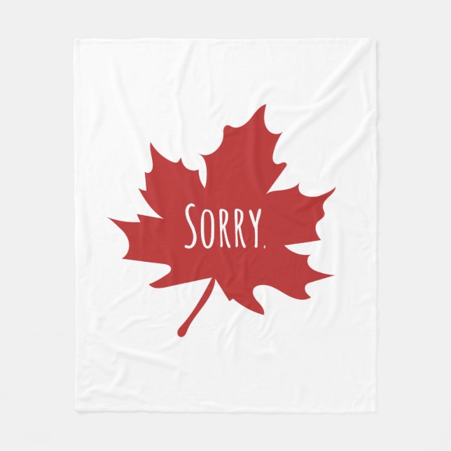 Funny Canadian Fleece Blanket (Front)