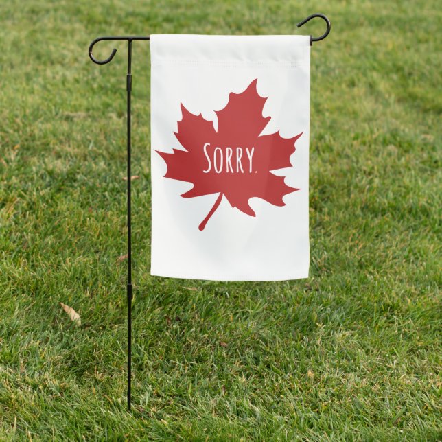 Funny Canadian Garden Flag (In SItu)