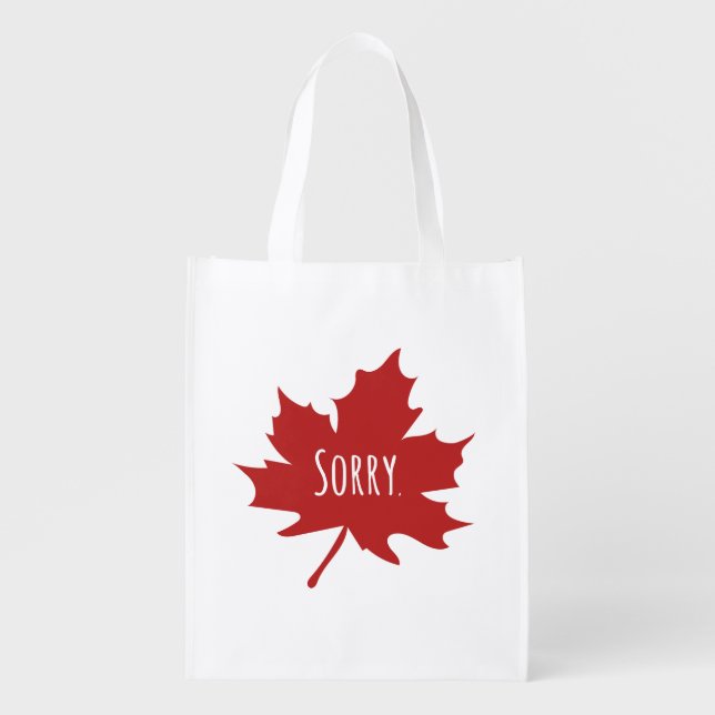 Funny Canadian Grocery Bag (Front)
