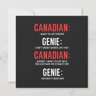 Funny Canadian Hockey Card