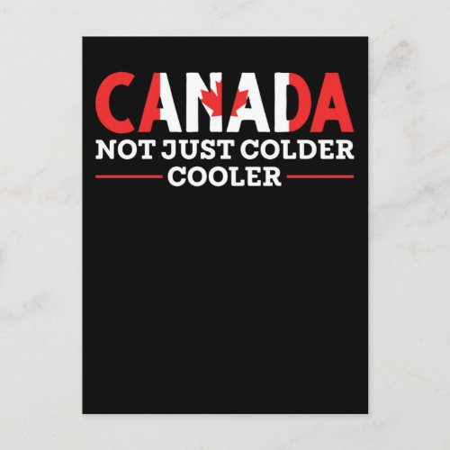 Funny Canadian Joke Maple Leaf Cool Canada Postcard
