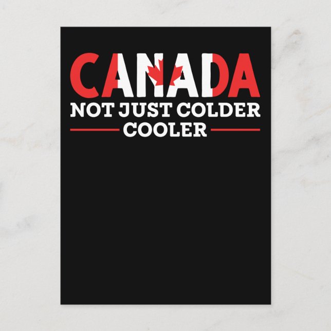 Funny Canadian Joke Maple Leaf Cool Canada Postcard (Front)
