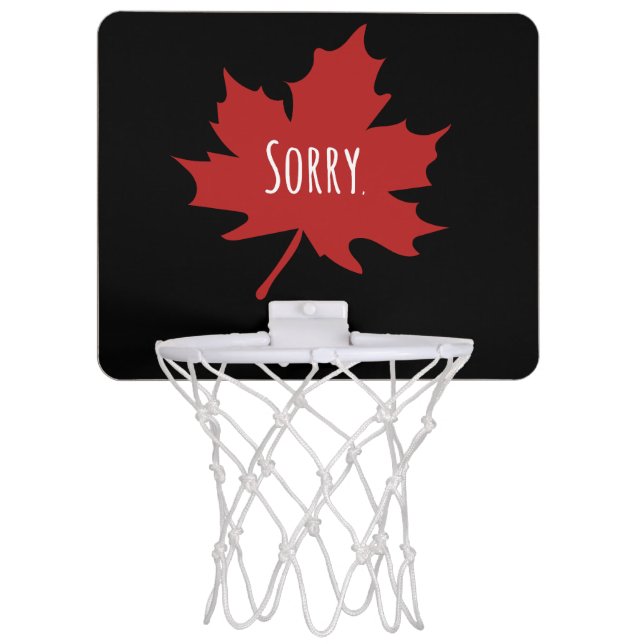 Funny Canadian Mini Basketball Hoop (Front)