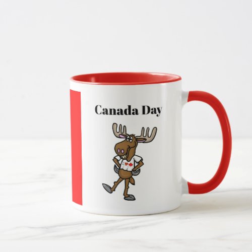 Funny Canadian Moose Canada Day Mug