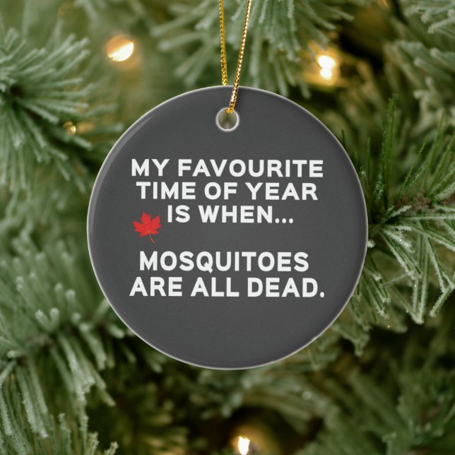 Funny Canadian Mosquitoes Ceramic Ornament (Tree)