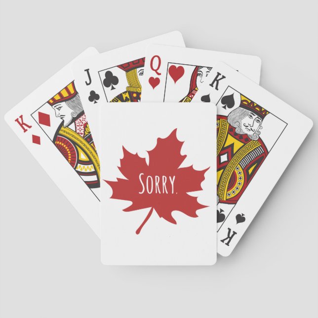 Funny Canadian Poker Cards (Back)