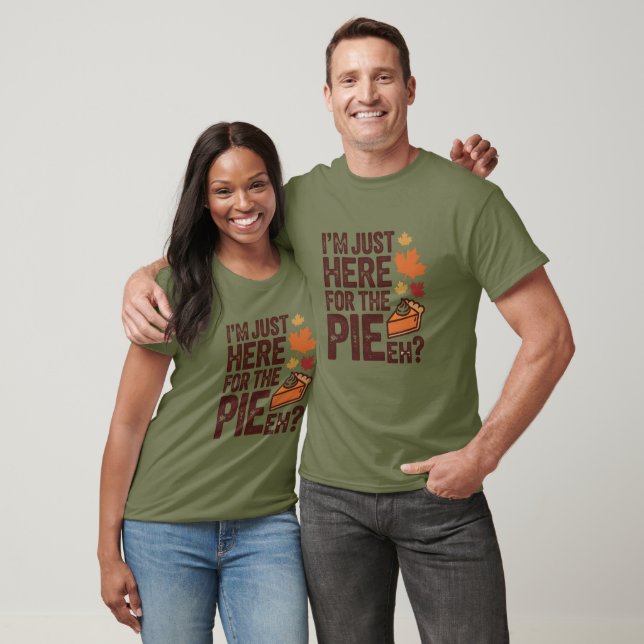 Funny Canadian Thanksgiving Pie 'Eh' Retro Fall  T-Shirt (Unisex)