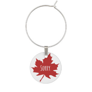 Funny Canadian Wine Charm