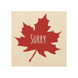 Funny Canadian Wood Wall Art