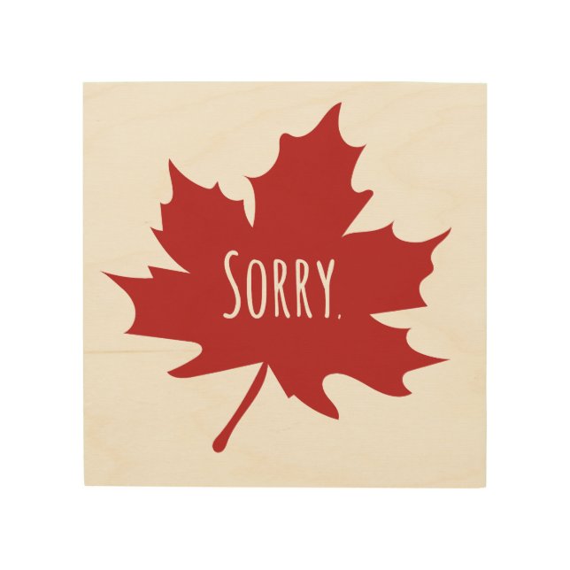 Funny Canadian Wood Wall Art (Front)