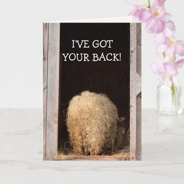 Funny Cancer Encouragement Sheep Card (Orchid)