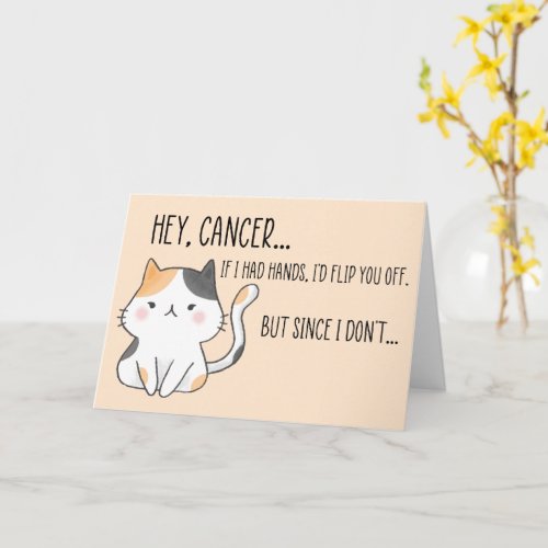 Funny Cancer Patient Cats Lover Card