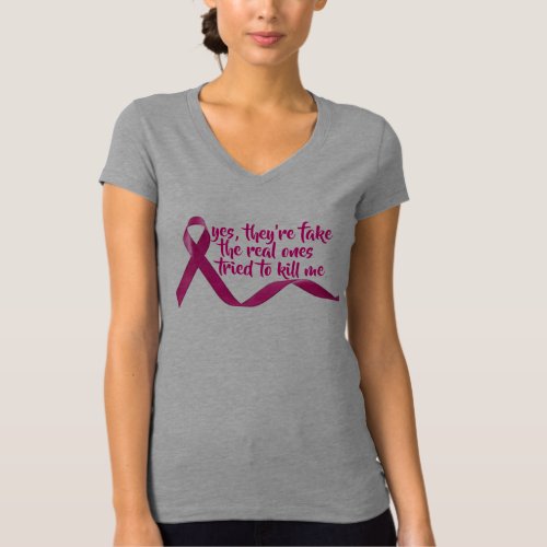 funny cancer survivor  awareness cure inspiration T_Shirt