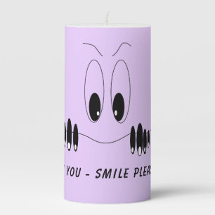Funny Candle with Curiosity Eyes - Smile