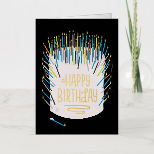 Funny Candles Birthday Folded Foil Greeting Card