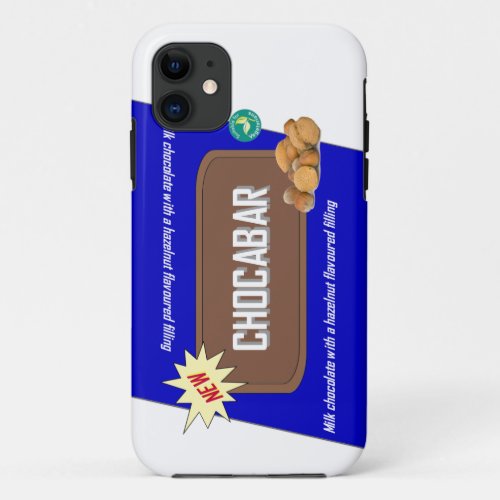 Funny candy bar with nuts iPhone 11 case