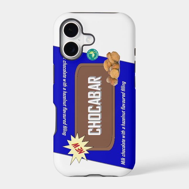 Funny candy bar with nuts iphone case (Back)