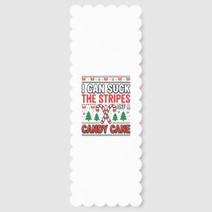 Funny Candy Cane Christmas Sweater Bookmarks