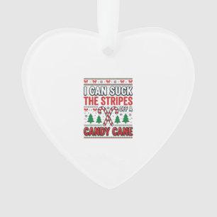 Funny Candy Cane Christmas Sweater Ornament