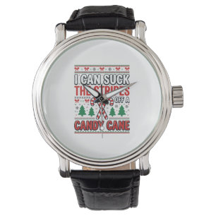 Funny Candy Cane Christmas Sweater Watch