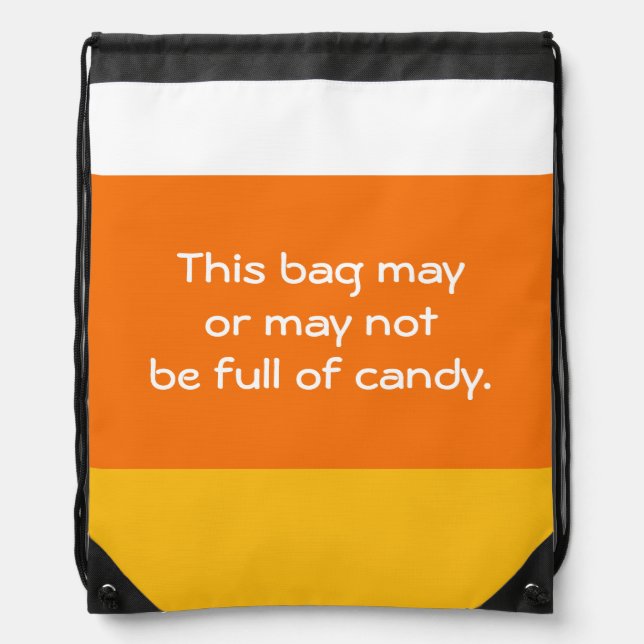 Funny Candy Corn Drawstring Bag (Front)