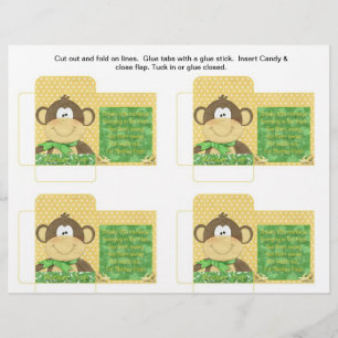 Funny Candy Packet Monkey Poop with Saying Flyer
