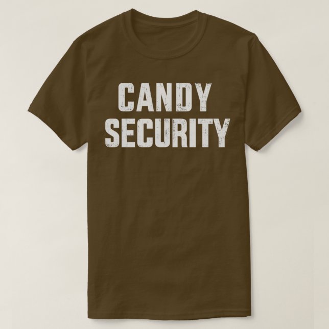 Funny candy security lazy halloween costume T-Shirt (Design Front)