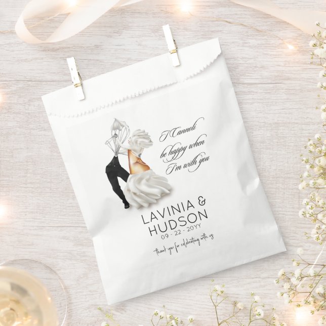 Funny Cannoli Italian Wedding Favor Bag (Clipped)