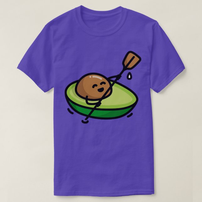 Funny canoe canoeing avocado pun kayak rowing T-Shirt (Design Front)