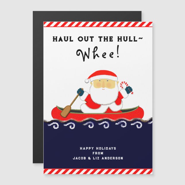 Funny Canoe Holiday Cards (Front/Back)