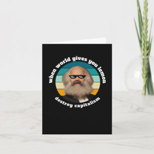 Funny Capitalism Karl Marx Sticker Card