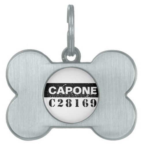 Funny Capone Pet Name Tag