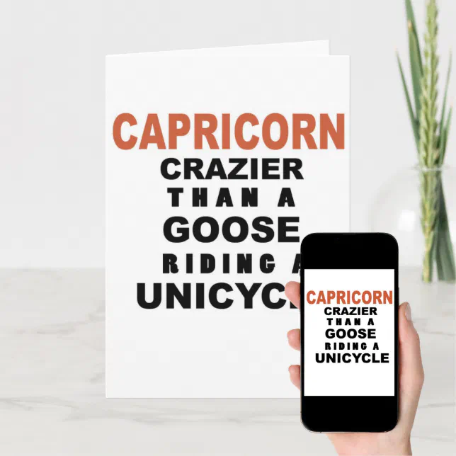 Funny Capricorn Birthday Card | Zazzle