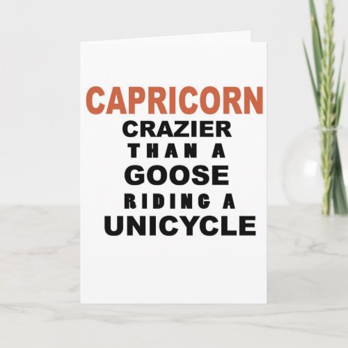 Funny Capricorn Birthday Card