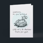 Funny Capricorn Floating Goat Zodiac Birthday  Card<br><div class="desc">This December you can celebrate an adorably stubborn goat in your life!</div>