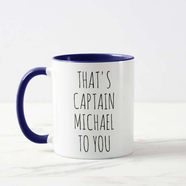 Funny Captain Name Nautical Leader Mug (Left)