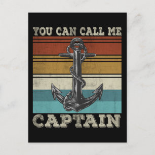 Funny Captain Sailboat Humor Anchor Sailor Postcard