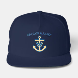 Funny "Captain Wanker" Snap Back Hat