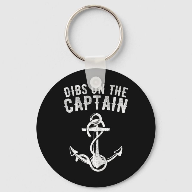 Funny Captain Wife Boat Vacation Summer Lover Boat Keychain (Front)