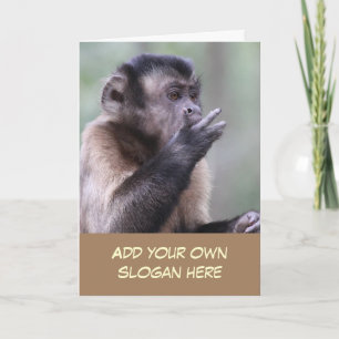 Funny Capuchin Monkey to Customize Yourself Card