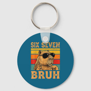 Funny Capybara 67 Meme Six Seven Bruh Boys Teens K Keychain