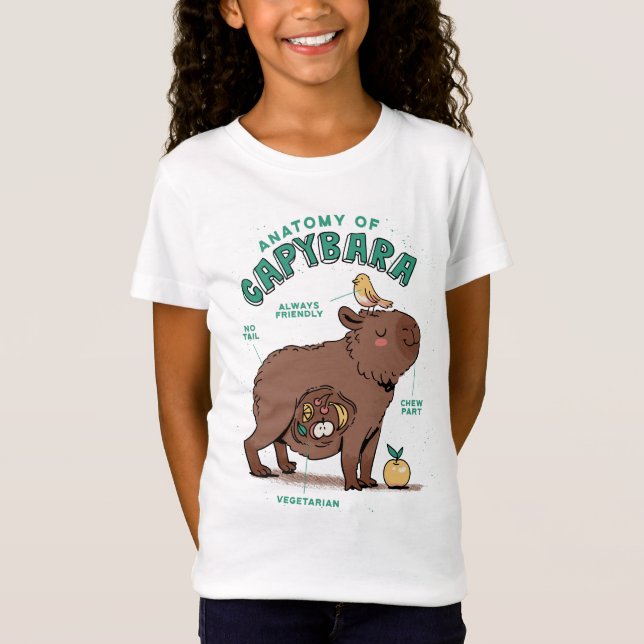 Funny Capybara Anatomy  T-Shirt (Front)