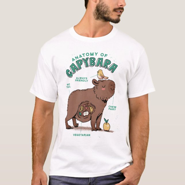 Funny Capybara Anatomy  T-Shirt (Front)