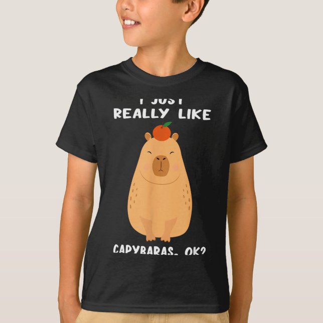 Funny Capybara Art For Men Women Kids Rodent Capyb T-Shirt (Front)