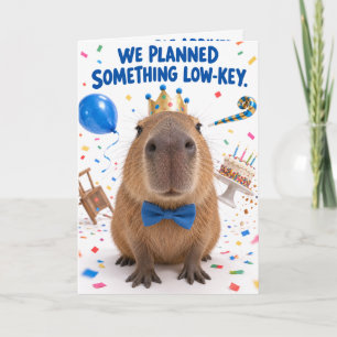 Funny Capybara Birthday Card Fisheye Animal Humo